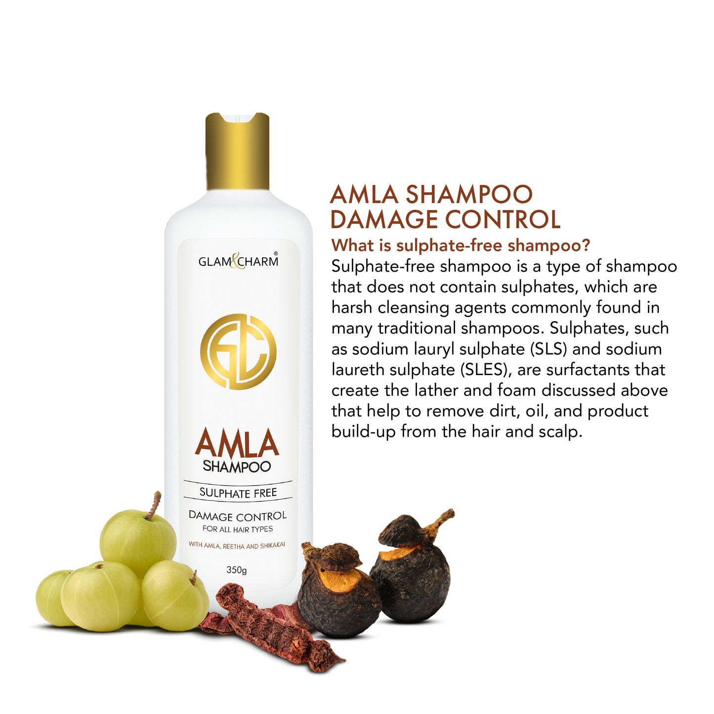 Glam and Charm Amla Sulfate Free Shampoo