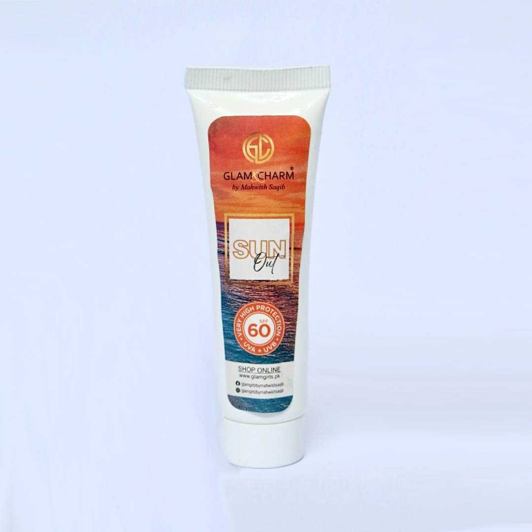 Glam and Charm Sun Out spf60 Sun block cream